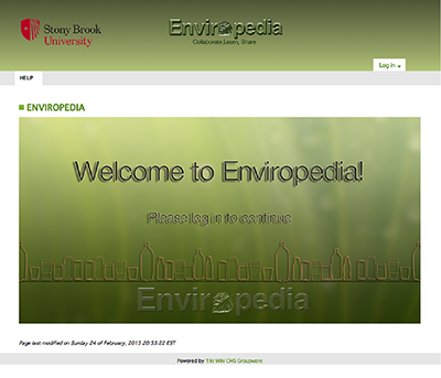 Enviropedia login page